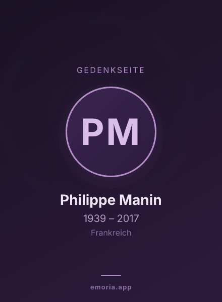 Gedenkportrait von Philippe Manin