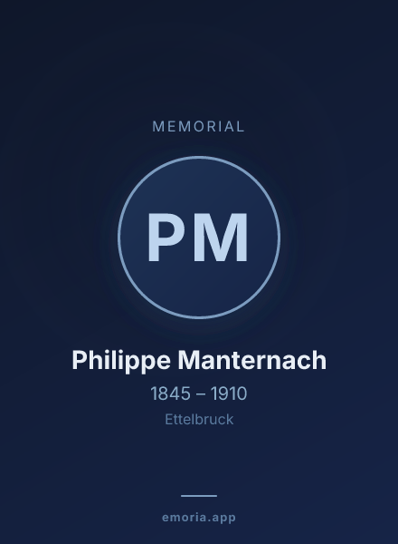 Memorial portrait of Philippe Manternach