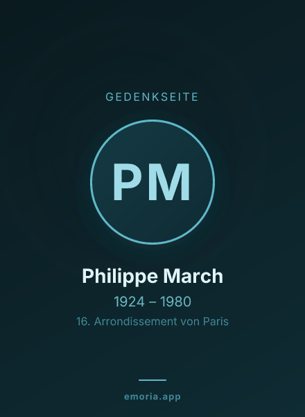 Gedenkportrait von Philippe March