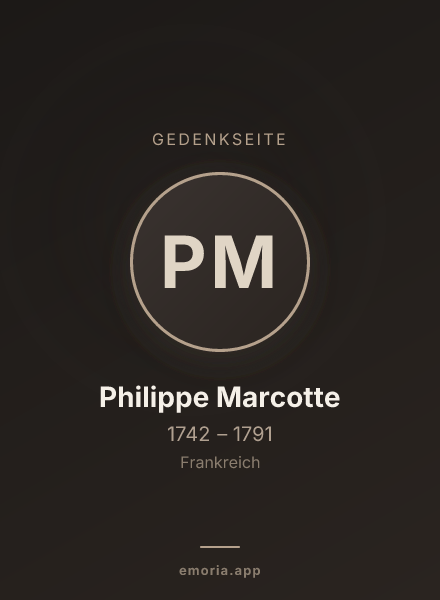 Gedenkportrait von Philippe Marcotte