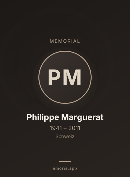 Memorial portrait of Philippe Marguerat