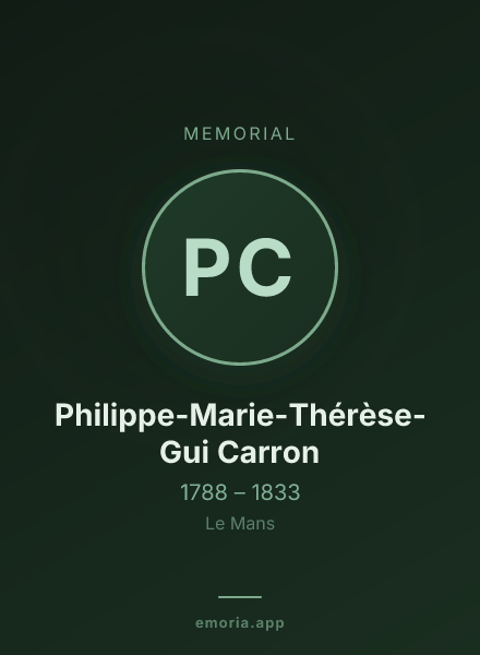 Memorial portrait of Philippe-Marie-Thérèse-Gui Carron