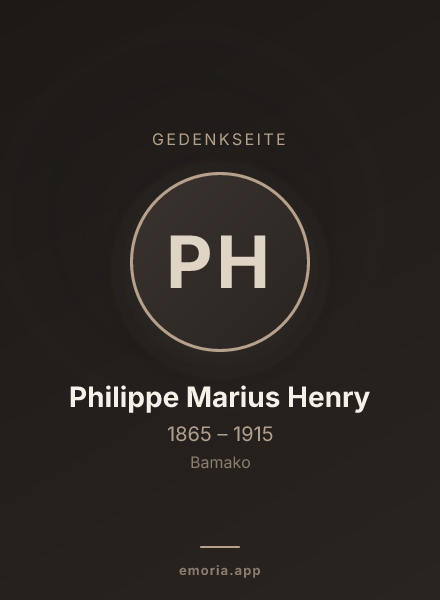 Gedenkportrait von Philippe Marius Henry