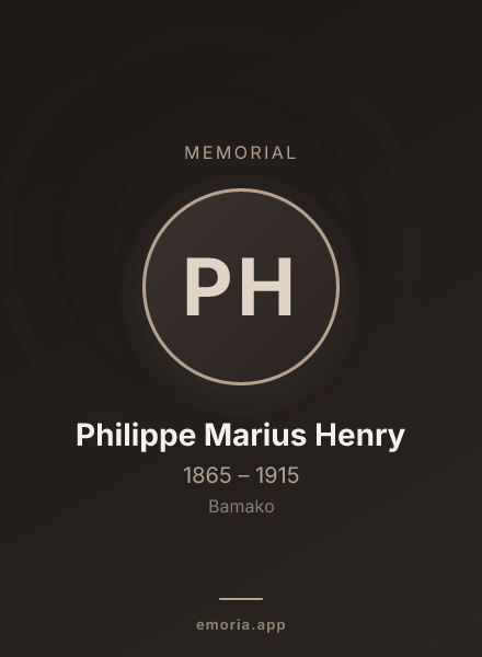 Memorial portrait of Philippe Marius Henry