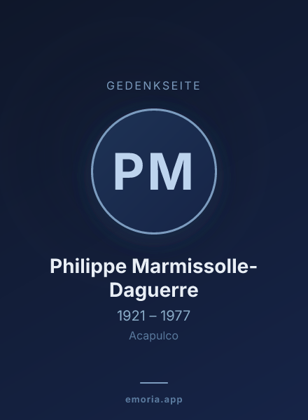 Gedenkportrait von Philippe Marmissolle-Daguerre