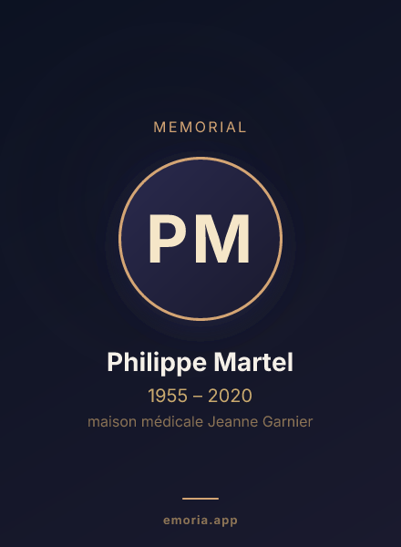 Memorial portrait of Philippe Martel