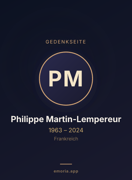 Gedenkportrait von Philippe Martin-Lempereur