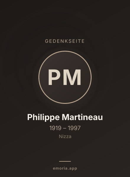 Gedenkportrait von Philippe Martineau