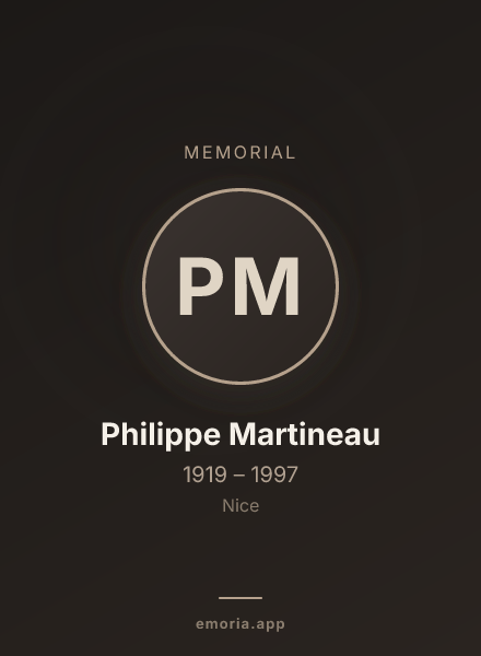 Memorial portrait of Philippe Martineau
