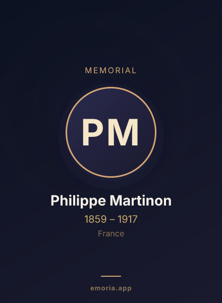 Memorial portrait of Philippe Martinon