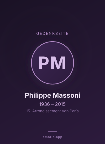 Gedenkportrait von Philippe Massoni