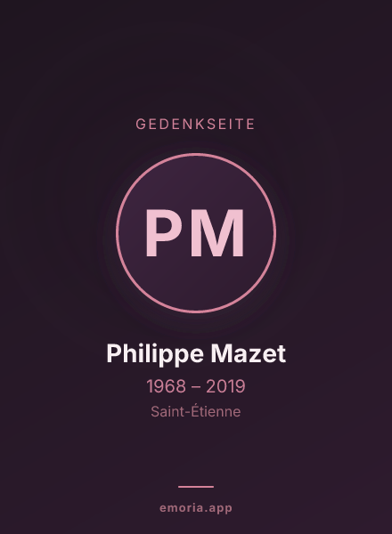 Gedenkportrait von Philippe Mazet