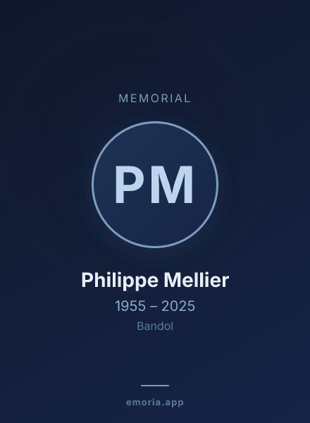 Memorial portrait of Philippe Mellier