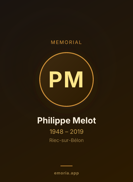 Memorial portrait of Philippe Melot