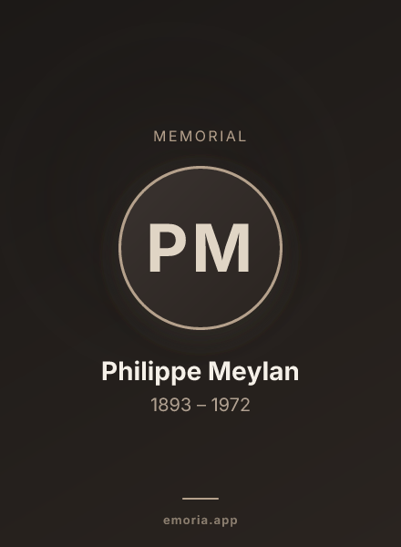 Memorial portrait of Philippe Meylan
