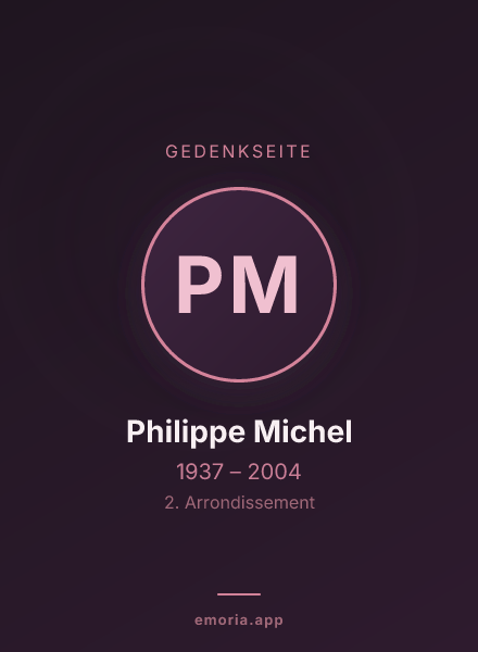 Gedenkportrait von Philippe Michel