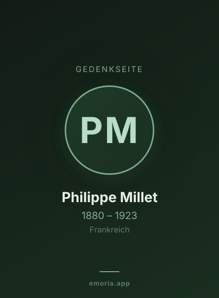 Gedenkportrait von Philippe Millet
