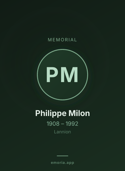 Memorial portrait of Philippe Milon