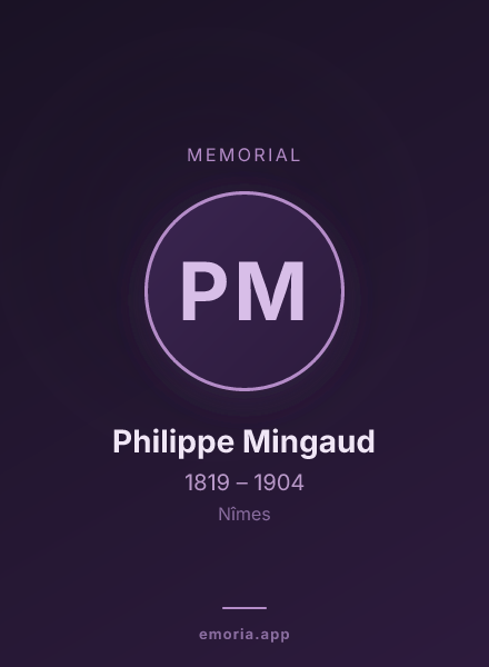 Memorial portrait of Philippe Mingaud