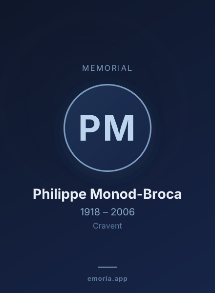 Memorial portrait of Philippe Monod-Broca