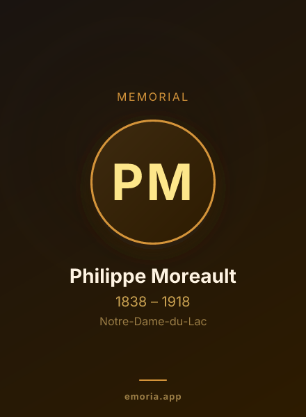 Memorial portrait of Philippe Moreault