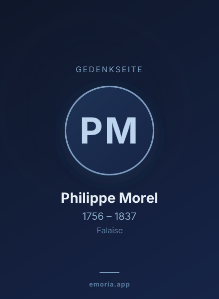 Gedenkportrait von Philippe Morel