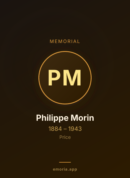 Memorial portrait of Philippe Morin
