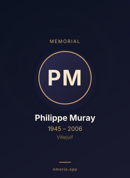 Memorial portrait of Philippe Muray