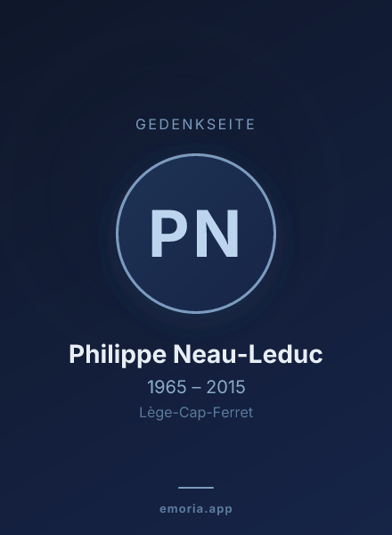 Gedenkportrait von Philippe Neau-Leduc