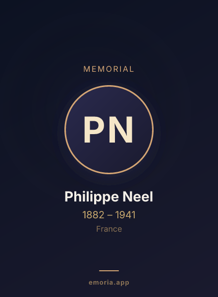 Memorial portrait of Philippe Neel