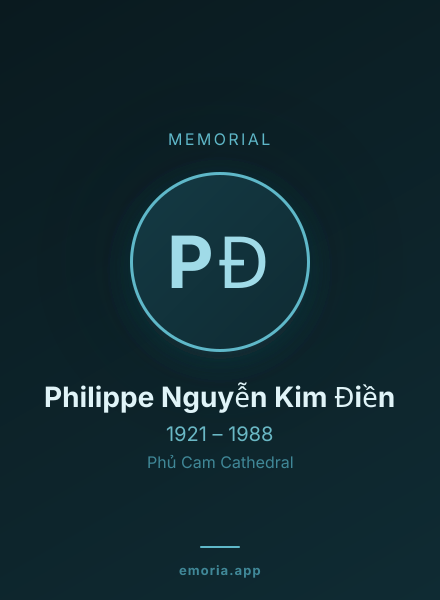 Memorial portrait of Philippe Nguyễn Kim Điền