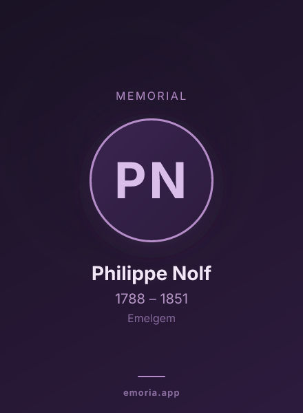 Memorial portrait of Philippe Nolf