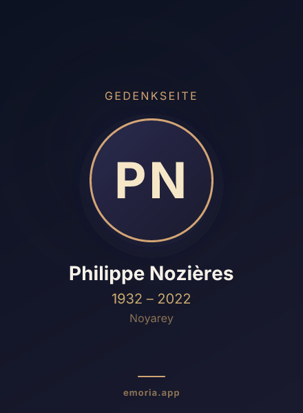 Gedenkportrait von Philippe Nozières