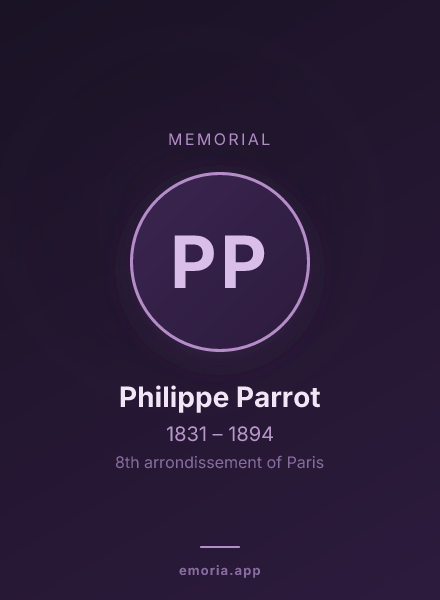 Memorial portrait of Philippe Parrot