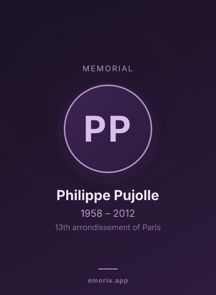 Memorial portrait of Philippe Pujolle