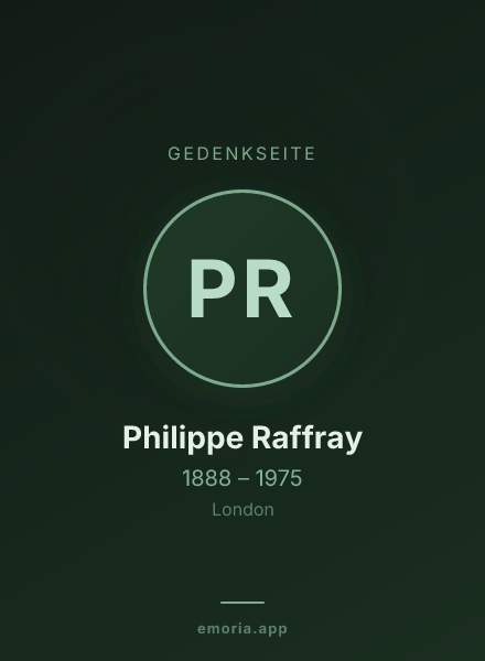 Gedenkportrait von Philippe Raffray