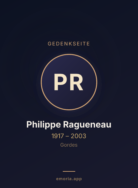 Gedenkportrait von Philippe Ragueneau