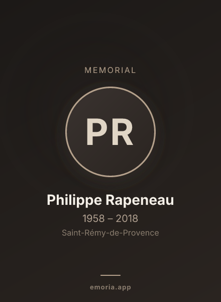 Memorial portrait of Philippe Rapeneau