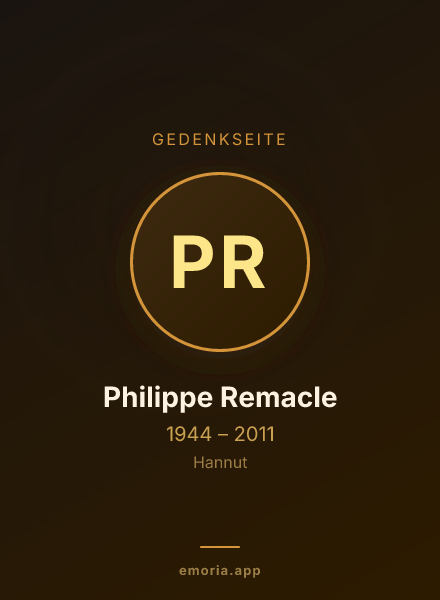 Gedenkportrait von Philippe Remacle