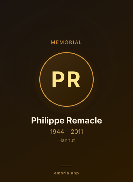 Memorial portrait of Philippe Remacle