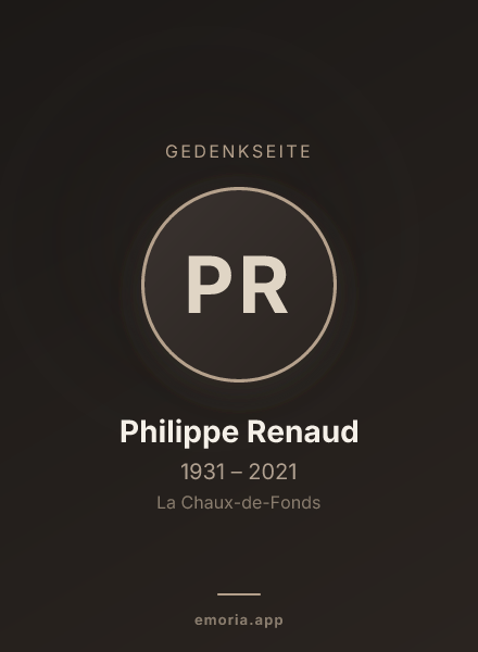 Gedenkportrait von Philippe Renaud