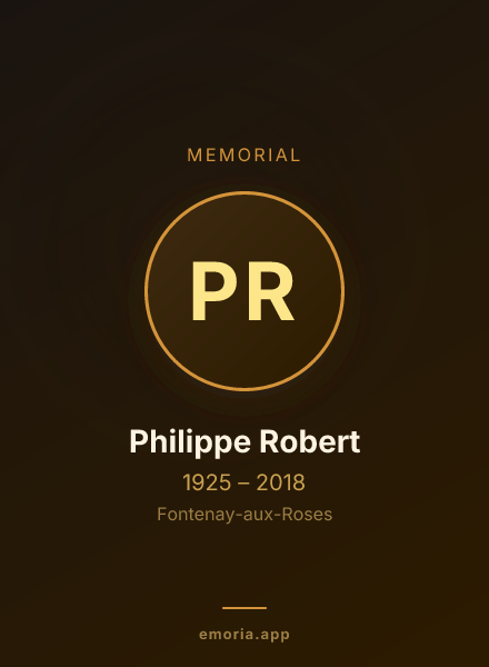 Memorial portrait of Philippe Robert