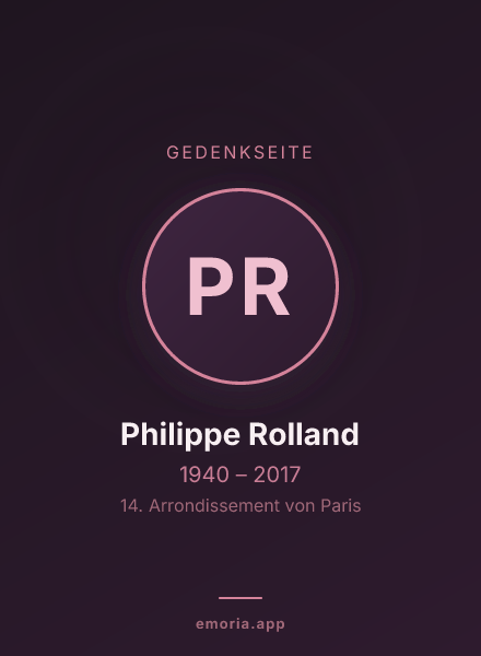Gedenkportrait von Philippe Rolland