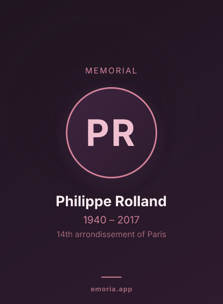 Memorial portrait of Philippe Rolland