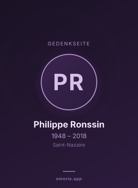 Gedenkportrait von Philippe Ronssin