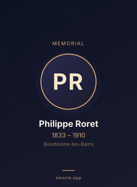 Memorial portrait of Philippe Roret