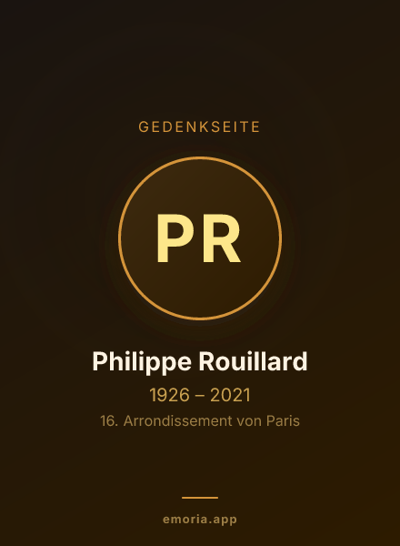 Gedenkportrait von Philippe Rouillard