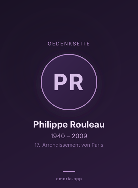 Gedenkportrait von Philippe Rouleau