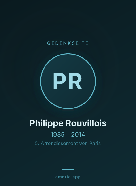 Gedenkportrait von Philippe Rouvillois