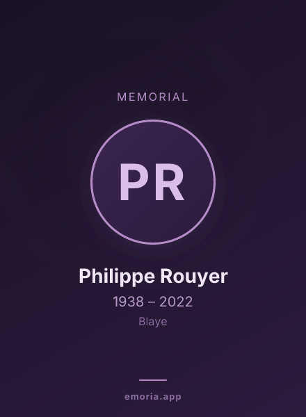Memorial portrait of Philippe Rouyer